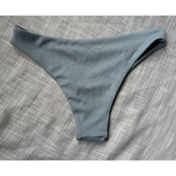 Cupshe Ribbed Bikini Bottoms Blue Size Large - Picture 3 of 3